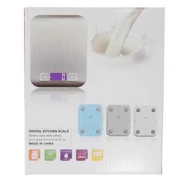 不銹鋼多功能電子秤  LED藍光顯示  AAA 4號電池  18*14*1公分  單一商品  1個