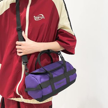 潮酷工裝夏季露營野餐包戶外復古純色馱包單肩斜挎包圓筒小包