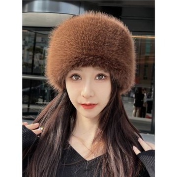 帽子女冬季雷鋒仿皮草秋冬季毛帽子圓頂蒙古帽厚保暖俄羅斯風雪帽