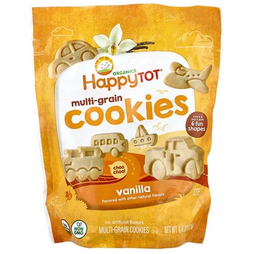 Happy Family Organics, Happy Tot®，多穀物曲奇，2 歲以上，香草味，4.4 盎司（125 克）