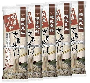 滝沢更科 国産そば粉使用ざるそば のどか路 300G×5個