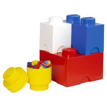 Room Copenhagen 樂高綜合收納盒  25 x 25 x 30cm  紅色 + 藍色 + 黃色 + 白色  1組