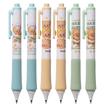 得力Deli butterbear微胖中性筆/HY001/黑芯/0.5mm/筆桿混出