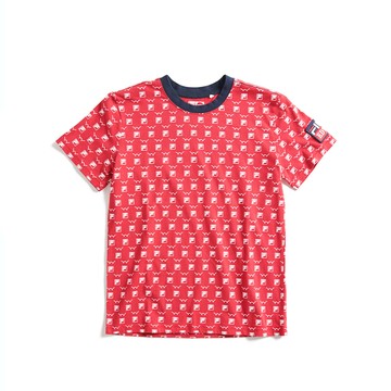 EDWIN x FILA聯名｜童裝｜經典主義滿版印花短袖T恤