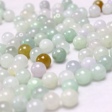 GZXY818-玉石精品天然翡翠珠子散珠8mm 飾品配件DIY水潤圓珠鏈子玉珠子批發