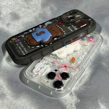 氣囊肥皂殼蘋果14手機殼iPhone13全包11/12pro藍衣小熊Xr情侶7P8P