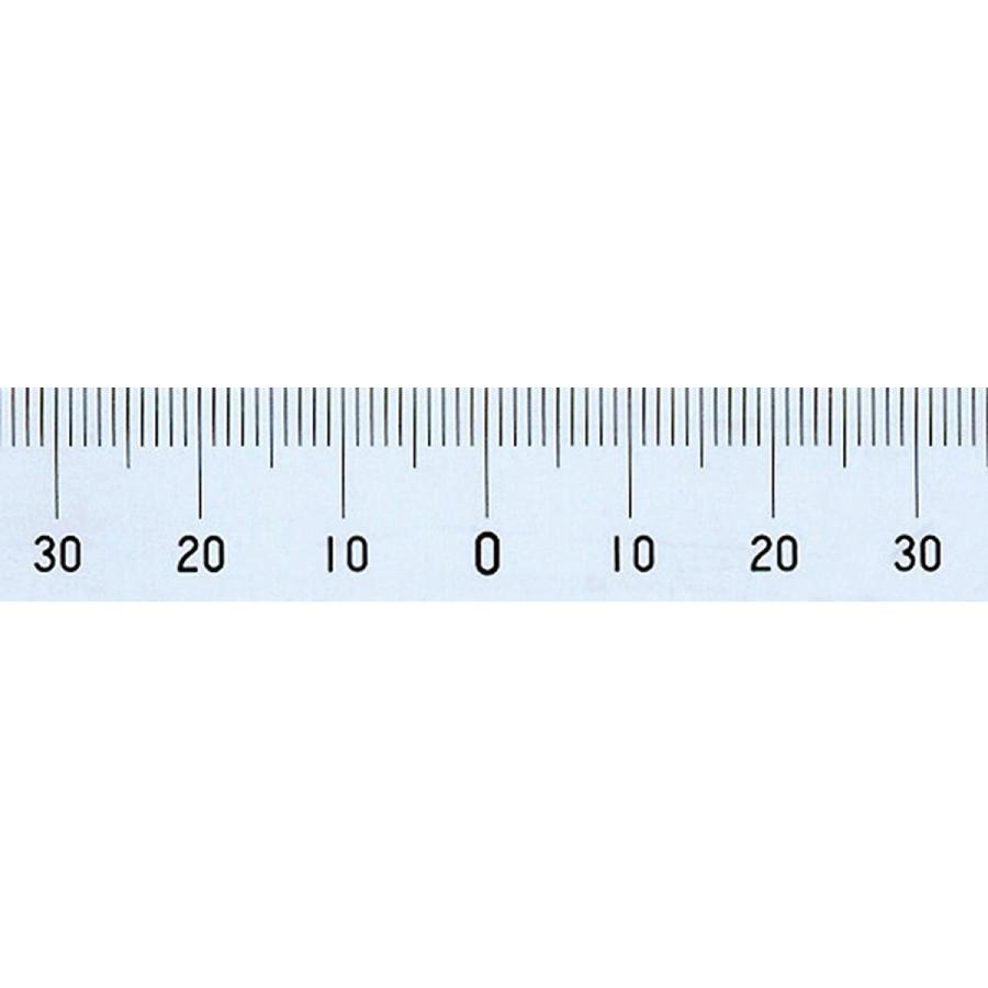 シンワ測定 マシンスケール 上段左右振分目盛 穴無し 200mm 14142