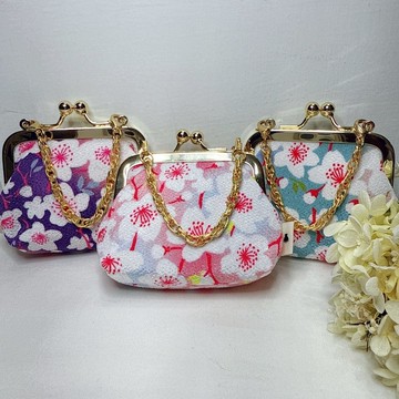 京都綾小路小型口金包-櫻花(附金鍊)