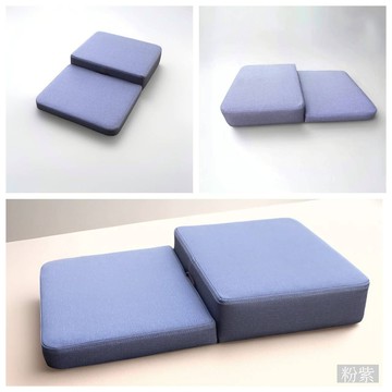 DOLEE 超細纖維貓抓皮一體式折疊靜座墊(附提把) 台灣製【粉紫】