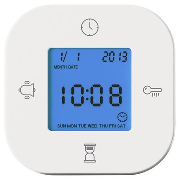 Kinyo 四合一翻轉電子鐘  白色