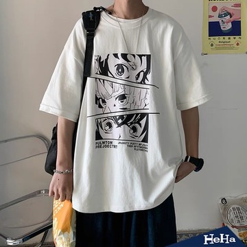 【HeHa】卡通印花短袖上衣 三色