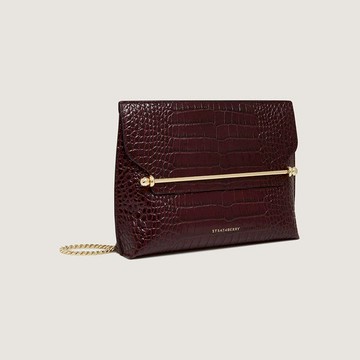 Strathberry - Stylist - Crossbody Leather Clutch - Burgundy