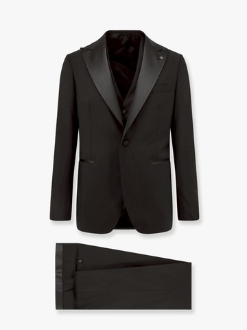 Virgin wool tuxedo with vest - TAGLIATORE - gender_Man