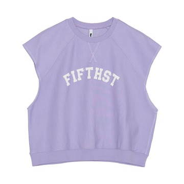 5th STREET｜女裝｜寬版不收邊短袖T恤｜紫褐