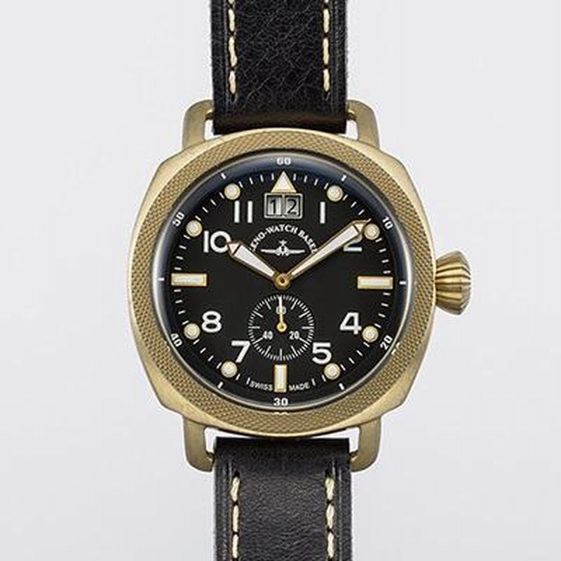 ZENO-WATCH(ゼノウォッチ) ブロンズ ZENO-WATCH(ゼノウォッチ) Quartz Bronze Cushion （ブラック