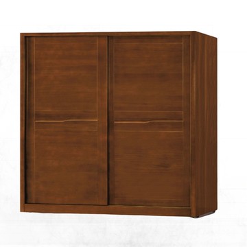 文創集 胡立歐7.1尺實木推門內鏡面三抽衣櫃-212x61x197cm免組