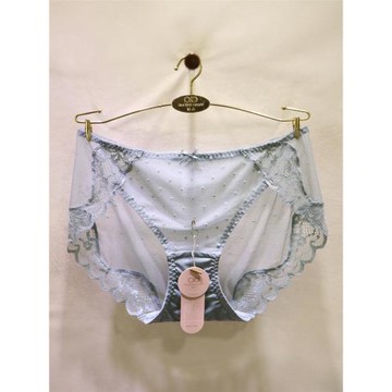 訫心CS5284防過敏水晶網紗純棉襠性感波點蕾絲無痕中腰包臀女內褲