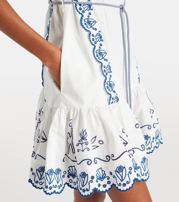 Alémais Leela embroidered cotton minidress