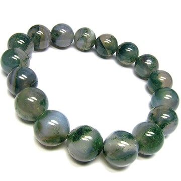【小樂珠寶】水草瑪瑙手鍊手珠(辟邪帶來正能量)