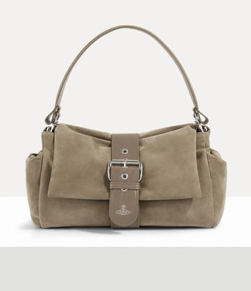 Vivienne Westwood Hazel XL Treasure Handbag Leather Stone