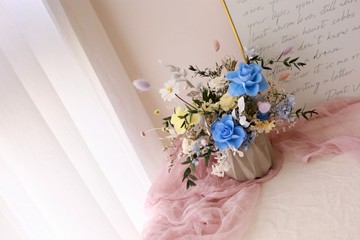 夏日晴空。 永生花 開幕花禮 祝賀花禮 升遷 喬遷祝賀