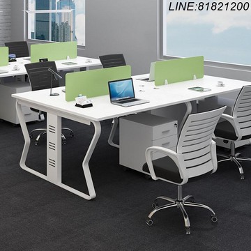 公司現貨 免運速發 開立發票 辦公家具 辦公桌椅組合  職員辦公桌椅46六人位面對面桌子組合辦公室鋼架對坐工位白色 量大價優 支持訂製 支持安裝