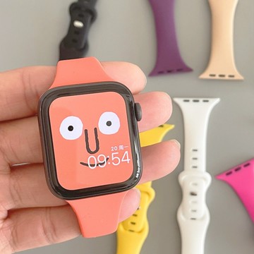 小蠻腰 矽膠 蝴蝶扣 膚感 蘋果 Apple Watch 錶帶 S10 9/8/7/6代 錶帶 46 45 42mm