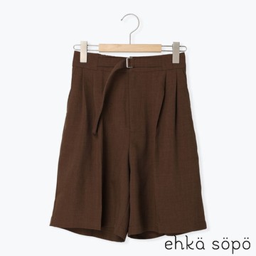 ehka sopo 腰帶設計後腰鬆緊打摺短褲