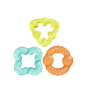 Playgro 幾何冰涼三色固齒器(3入)