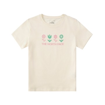 The North Face 北臉 短袖上衣 女 W STD SUMMER CAMP SS TEE GRAPHIC 米白 NF0A8DCCQLI