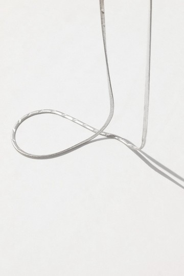 Flat Snake Chain Necklace 百搭純銀扁蛇鏈