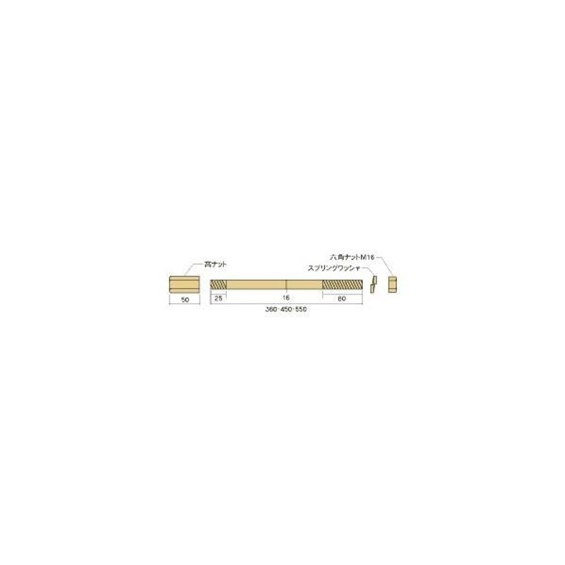 発売モデル タナカ 丸座金付ボルト L=450 20本入 AF4L45