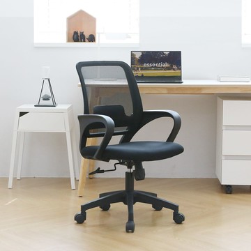 LEANBACK CP11MB 黑色 可調節高度 人體工學網狀辦公椅  54 x 51 x 91~101cm