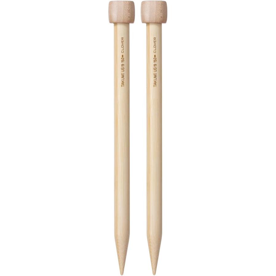 Takumi Bamboo Single Point Knitting Needles 10inch-Size 19 15mm (並行輸入品)　並行輸入品