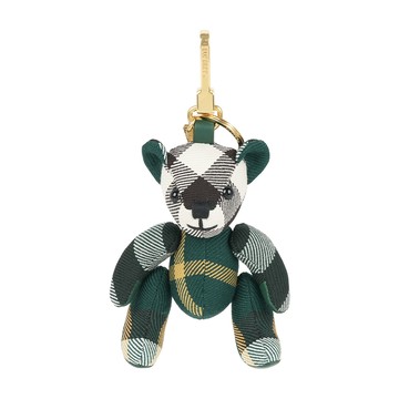 BURBERRY Thomas 經典格紋泰迪熊吊飾/Key圈(長春藤綠)