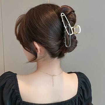 頭發夾子女金屬抓夾后腦勺別針發卡大號鯊魚夾發夾網紅2022年新款