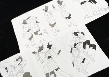 並蒂 黑白雙子 塩顏繪畫 和紙膠帶 10米卷 台灣製