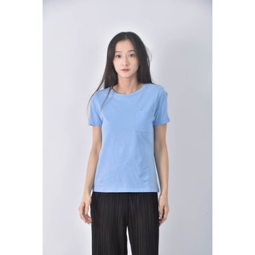 (S) net圓領藍色短袖上衣二手衣