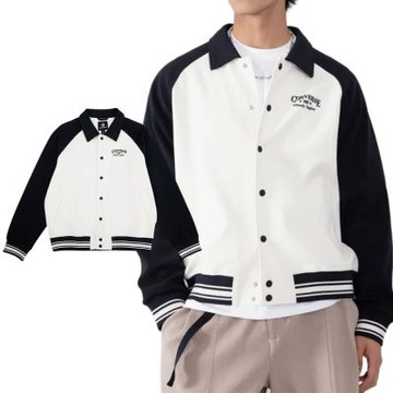 Converse Retro Varsity Non Padded Jkt 棒球外套 男款 白黑色 UCJ087-W2Y