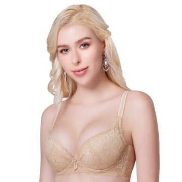 思薇爾 撩波琉晶羽系列G-H罩蕾絲包覆大罩女內衣(胚芽膚)