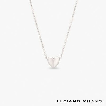 LUCIANO MILANO 心漫 純銀項鍊(白K色)