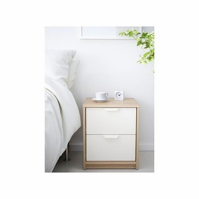 IKEA/イケア 2段収納チェスト ベッドサイドテーブル チェスト