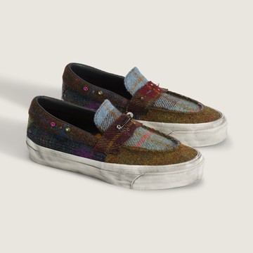 Vans x Harris Tweed Premium LX Loafer 53 咖啡色/藍色格紋樂福鞋