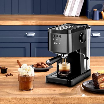 可打統編 Gotech/高泰 咖啡機家用小型全半自動意式一體濃縮蒸汽打奶泡拉花