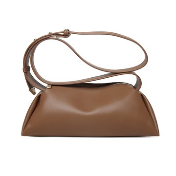 【Amoscova】春夏新款枕頭包 女包 包包 皮包 斜背包 肩包 枕頭包(深棕色)