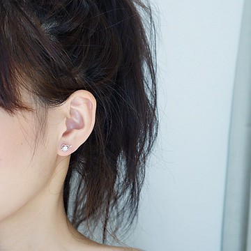 心形耳飾女款簡約氣質百搭時尚一箭穿心閃鉆鋯石愛心耳釘