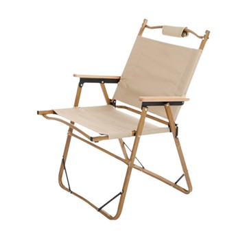森山林裡 鋁合金折疊露營椅-卡其 約52*52.5*78cm (CP041)
