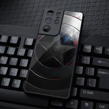 嘿啰美國隊長手機殼適用于三星S22Ultra套Note20鏡頭全包S21Plus