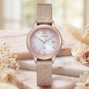 CITIZEN 星辰 XC 廣告款 花嫁 亞洲限定款 光動能米蘭帶女錶 EW2638-56Z