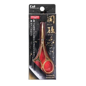 KAI 貝印 関孫六 眉毛剪刀 高碳鋼材質  金色  1支